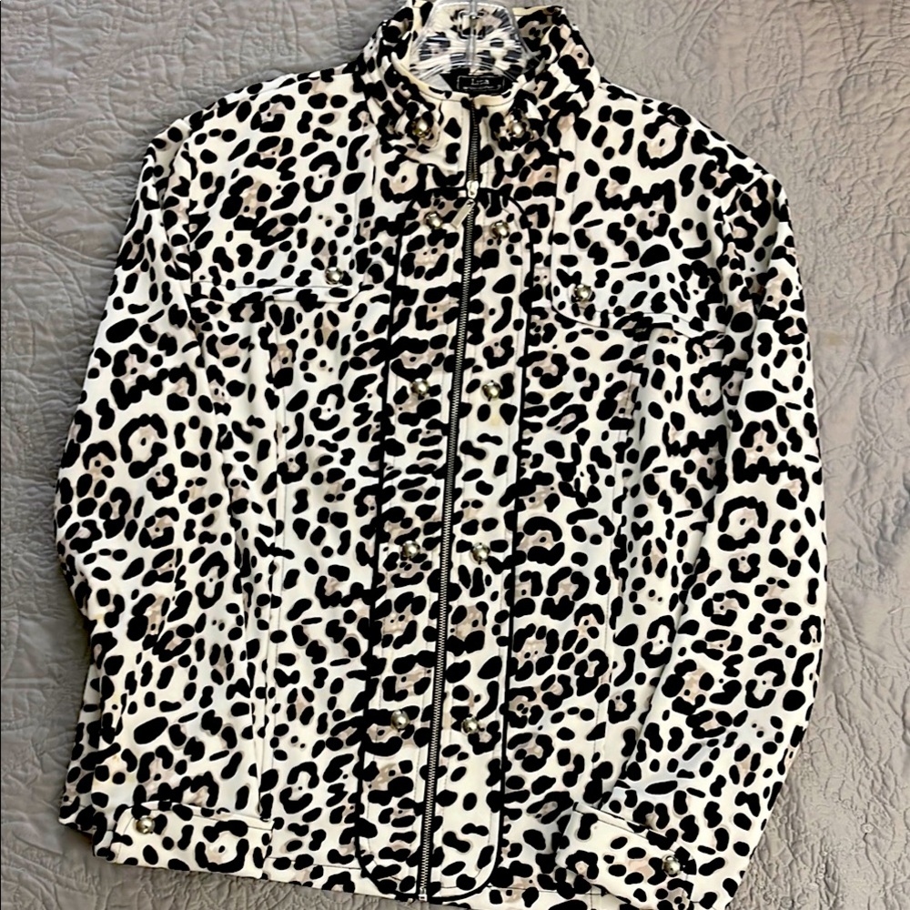 Leopard Print Jacket-active wear in petite size.